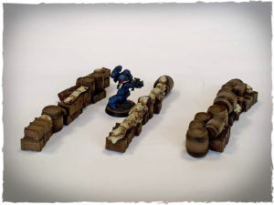 Prepainted scenery - fantasy barricades set