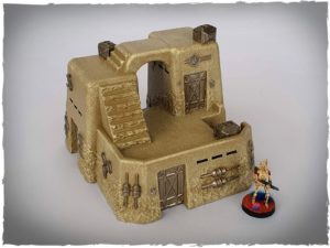 Prepainted scenery - desert house #1