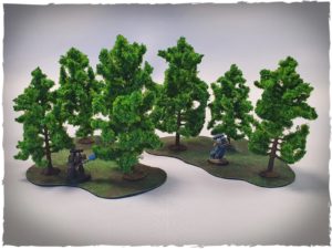 Model trees - 32 mm scale, deciduous trees 6 pcs set
