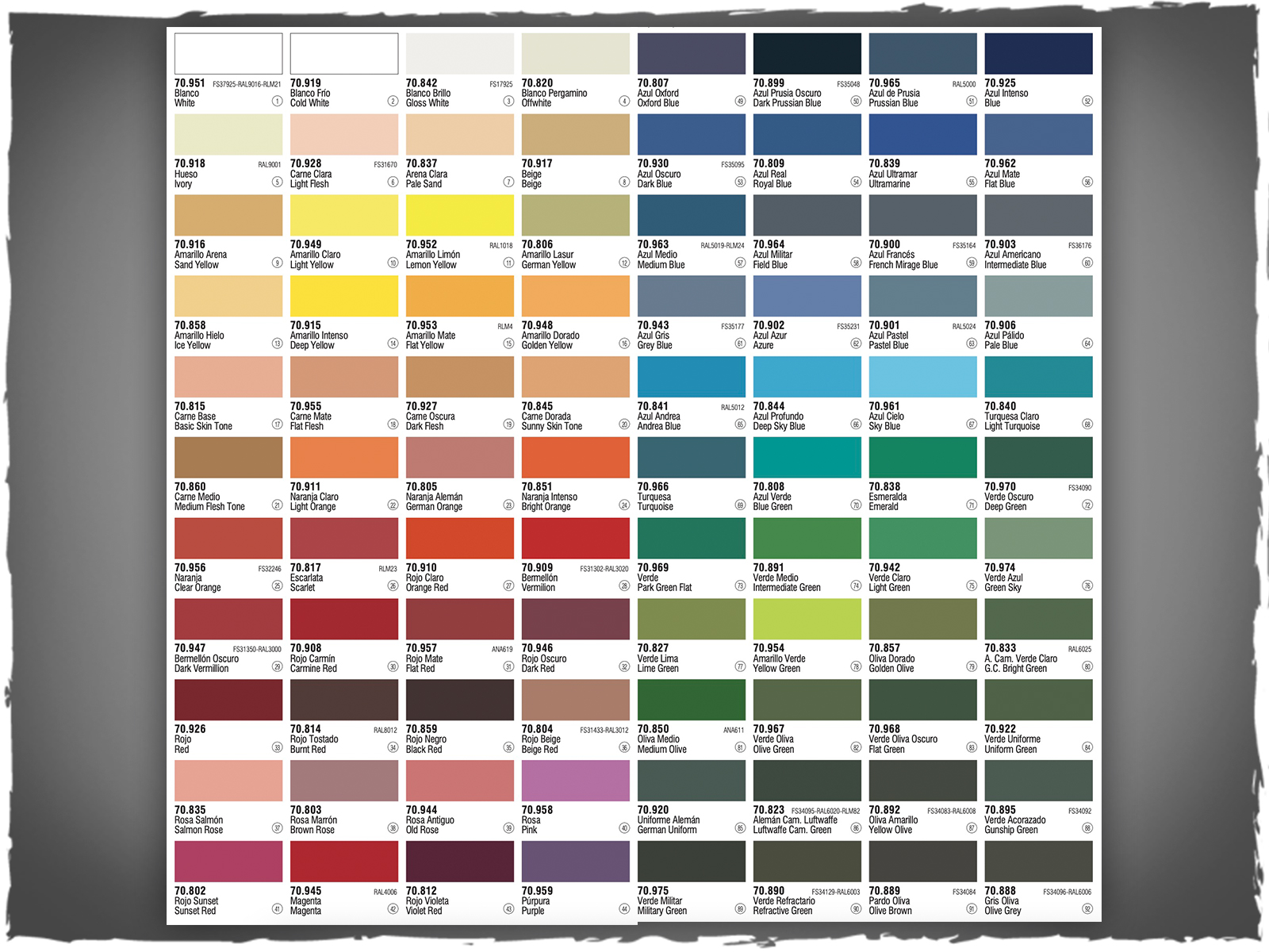 AV Vallejo, Game Color Basic - Acrylic Paints, Full Range of 48 Colours