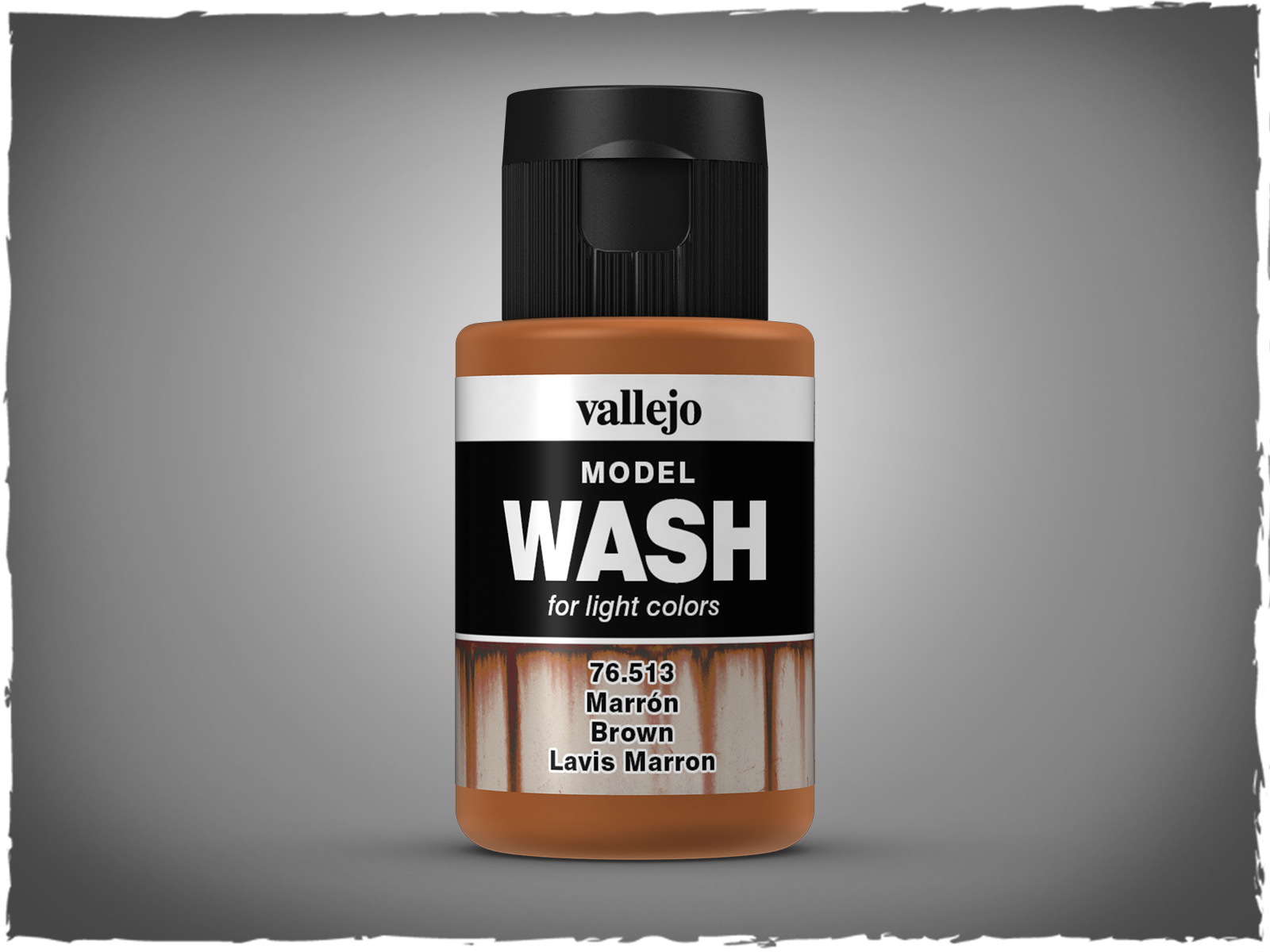 Vallejo 76.514 Model Wash: Dark Brown, 35ml – Titan Bear Gaming