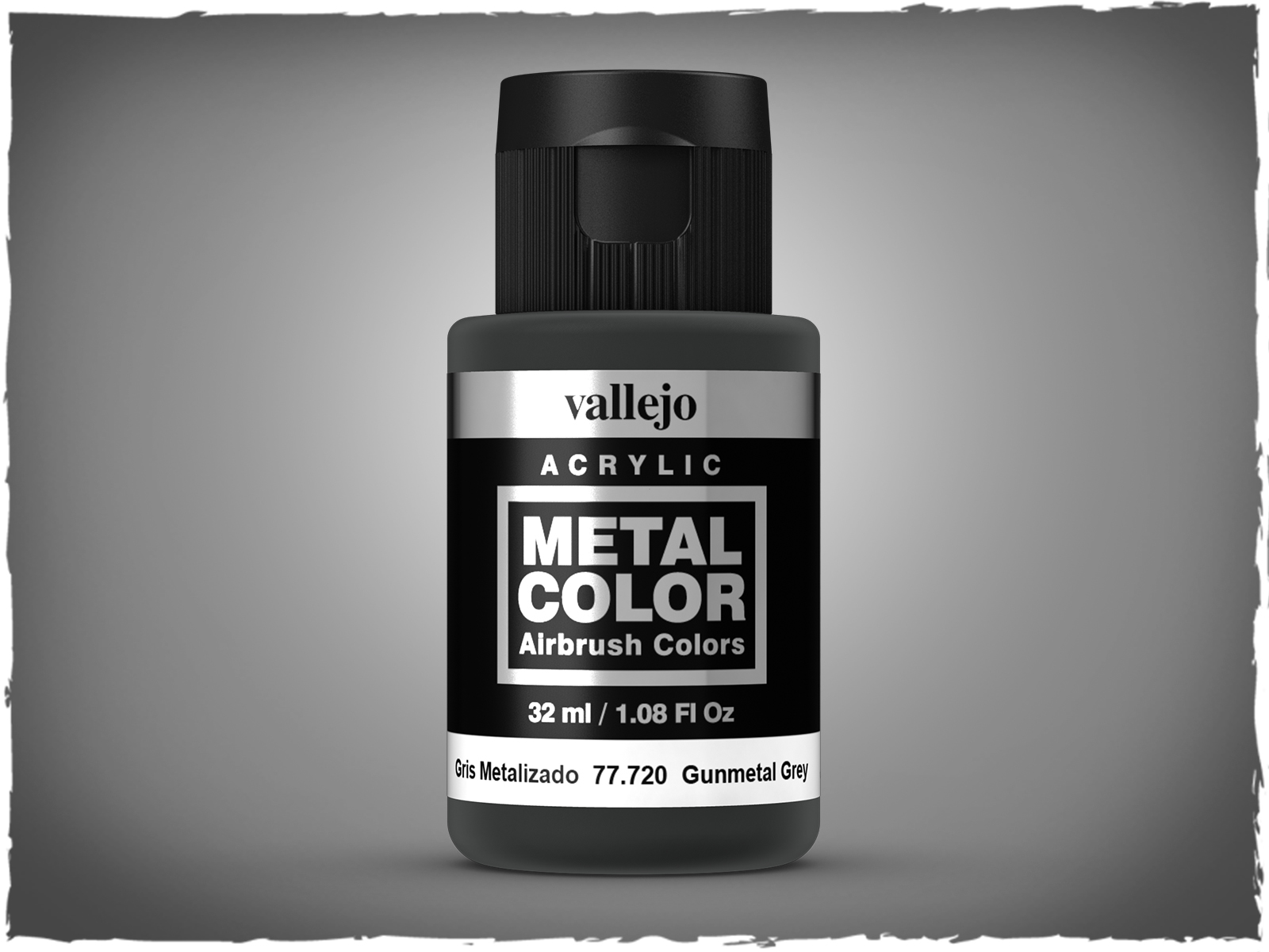 Acrylicos Vallejo VJP77720 32 ml Gunmetal Grey Metal Color Paint 