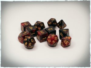 Blood For The Blood God polyhedral dice set, 12 pcs