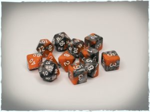 Napalm In The Morning polyhedral dice set, 12 pcs
