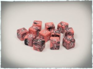 Twisted Flesh d6 dice set, 12 pcs