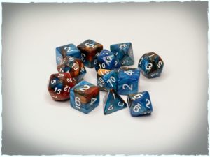 Purging Dawn polyhedral dice set, 12 pcs