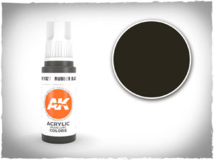 AK acrylic colors 3rd gen - AK11027 - Rubber Black