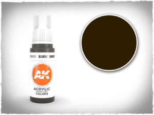 AK acrylic colors 3rd gen - AK11111 - Burnt Umber
