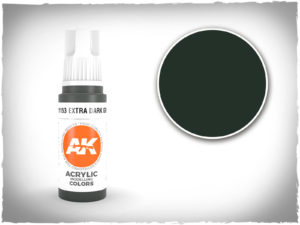 AK acrylic colors 3rd gen - AK11153 - Extra Dark Green