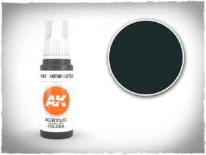 AK acrylic colors 3rd gen - AK11167 - Anthracite Grey