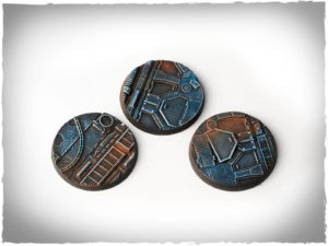 Battle ready bases - Spaceship Corridor, 50 mm, round, x3