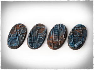 Battle ready bases - Spaceship Corridor, 60 mm, oval, x4