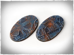 Battle ready bases - Spaceship Corridor, 90 mm, oval, x2