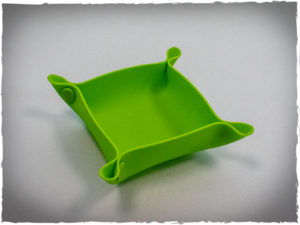 Foldable silicone bowls for tokens, set of 5 pcs, green