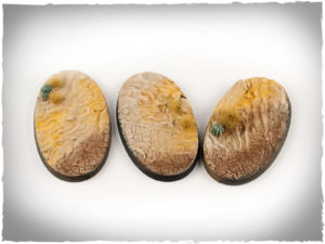 Battle ready bases - Deserts of Maahl, 75 mm, oval, x3