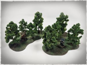 Model trees - 32 mm scale, deciduous trees 8 pcs set
