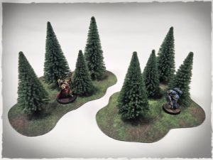 Model trees - 32 mm scale, fir trees 8 pcs set