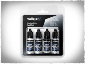 Vallejo True Metallic Metal - Sterling Silver paint set