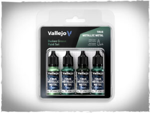 Vallejo True Metallic Metal - Dusken Green paint set
