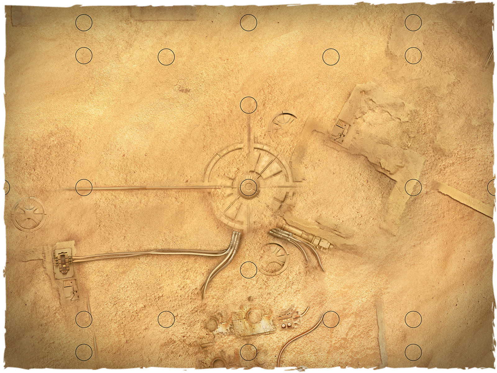 star wars shatterpoint 3x3 game gaming mat playmat battlemat Desert_City_2