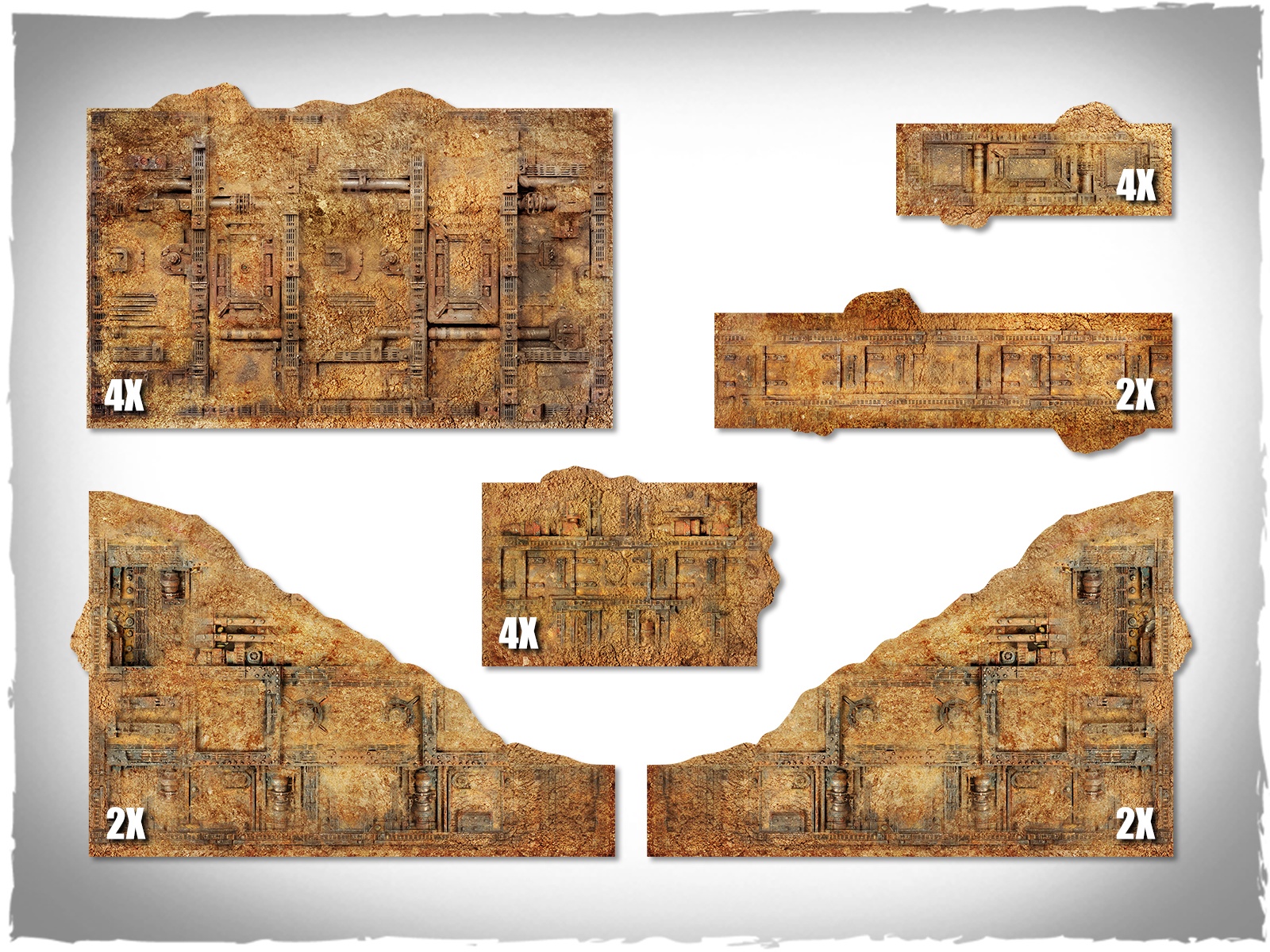 warhammer 40k wh40k terrain area footprints set badlands