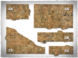 Warhammer 40k 11th ed Double-sided Terrain Footprints v2 - Badlands