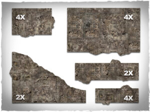 Warhammer 40k 11th ed Double-sided Terrain Footprints v2 - Gothic Wasteland