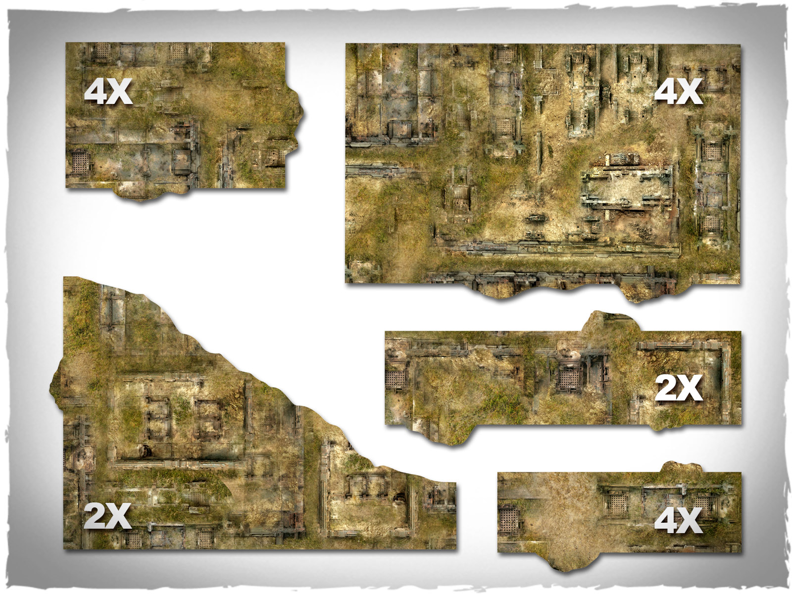 warhammer wh40k terrain footprints double sided mousepad neoprene grasslands 1