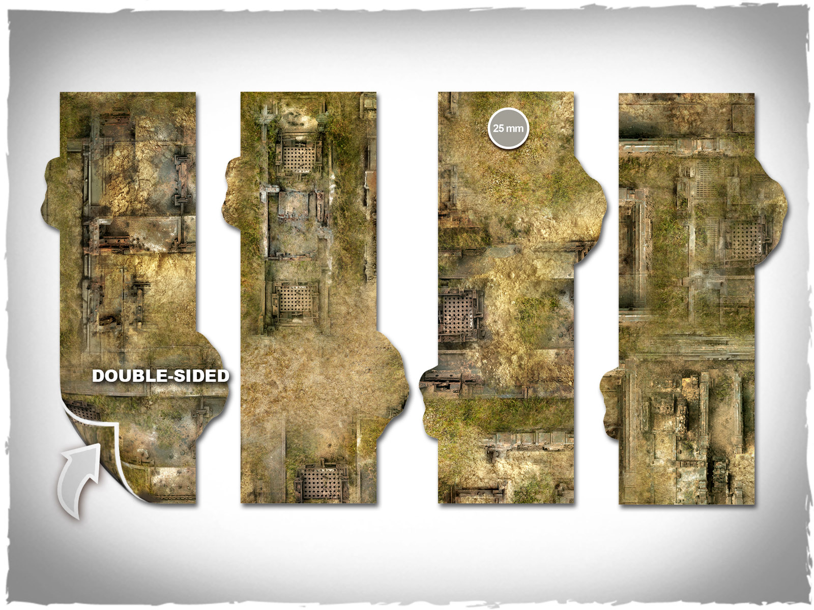 warhammer wh40k terrain footprints double sided mousepad neoprene grasslands 4