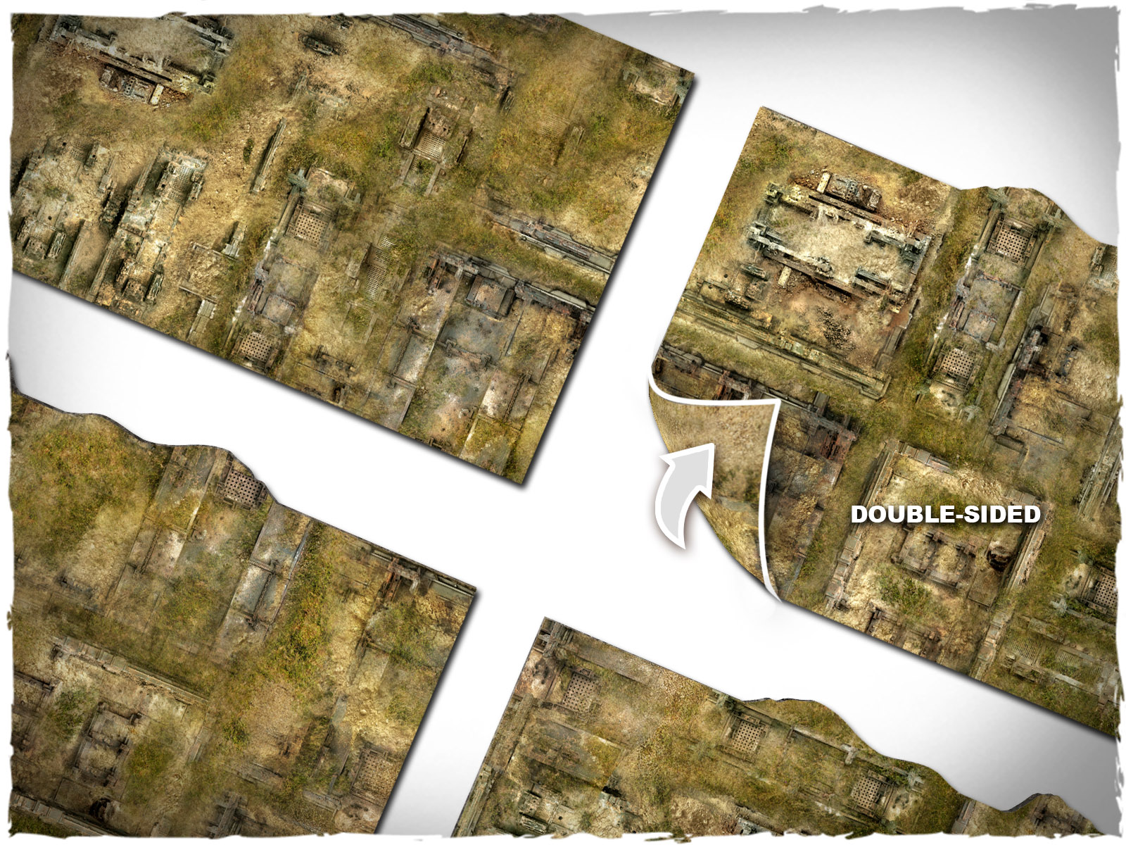 warhammer wh40k terrain footprints double sided mousepad neoprene grasslands 6