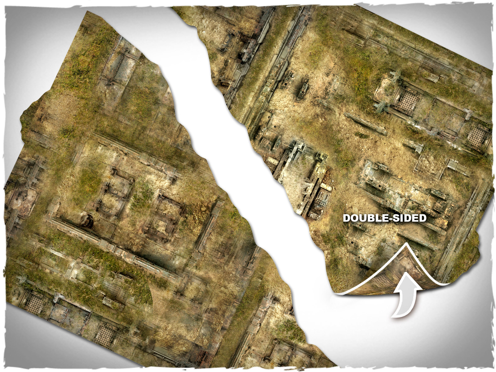 warhammer wh40k terrain footprints double sided mousepad neoprene grasslands 7