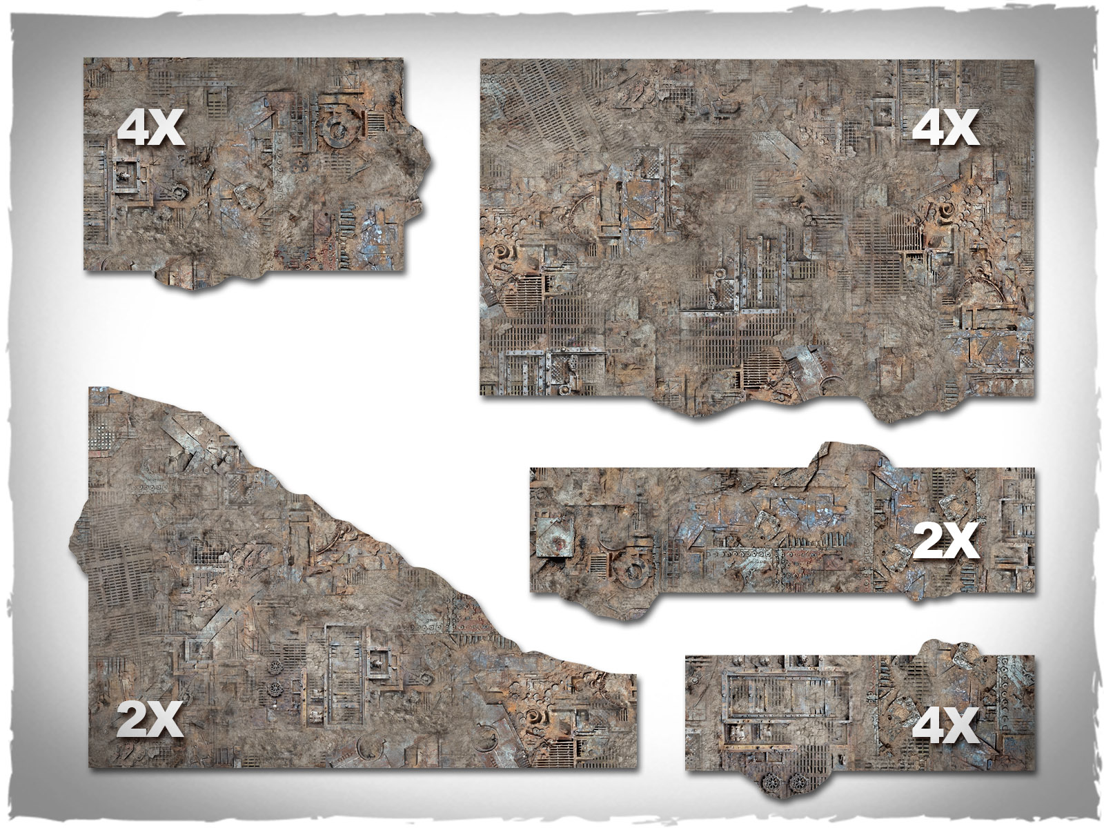 warhammer wh40k terrain footprints double sided mousepad neoprene orcs 1