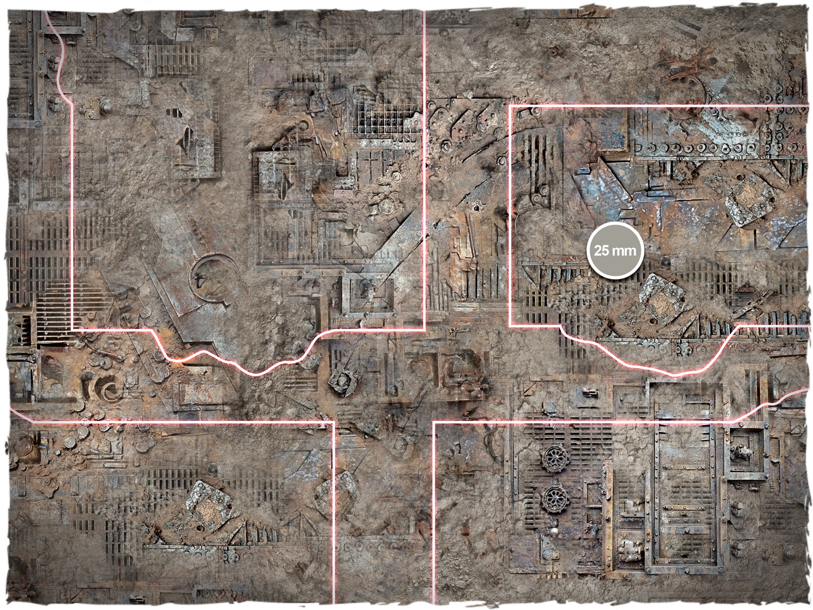 warhammer wh40k terrain footprints double sided mousepad neoprene orcs 2