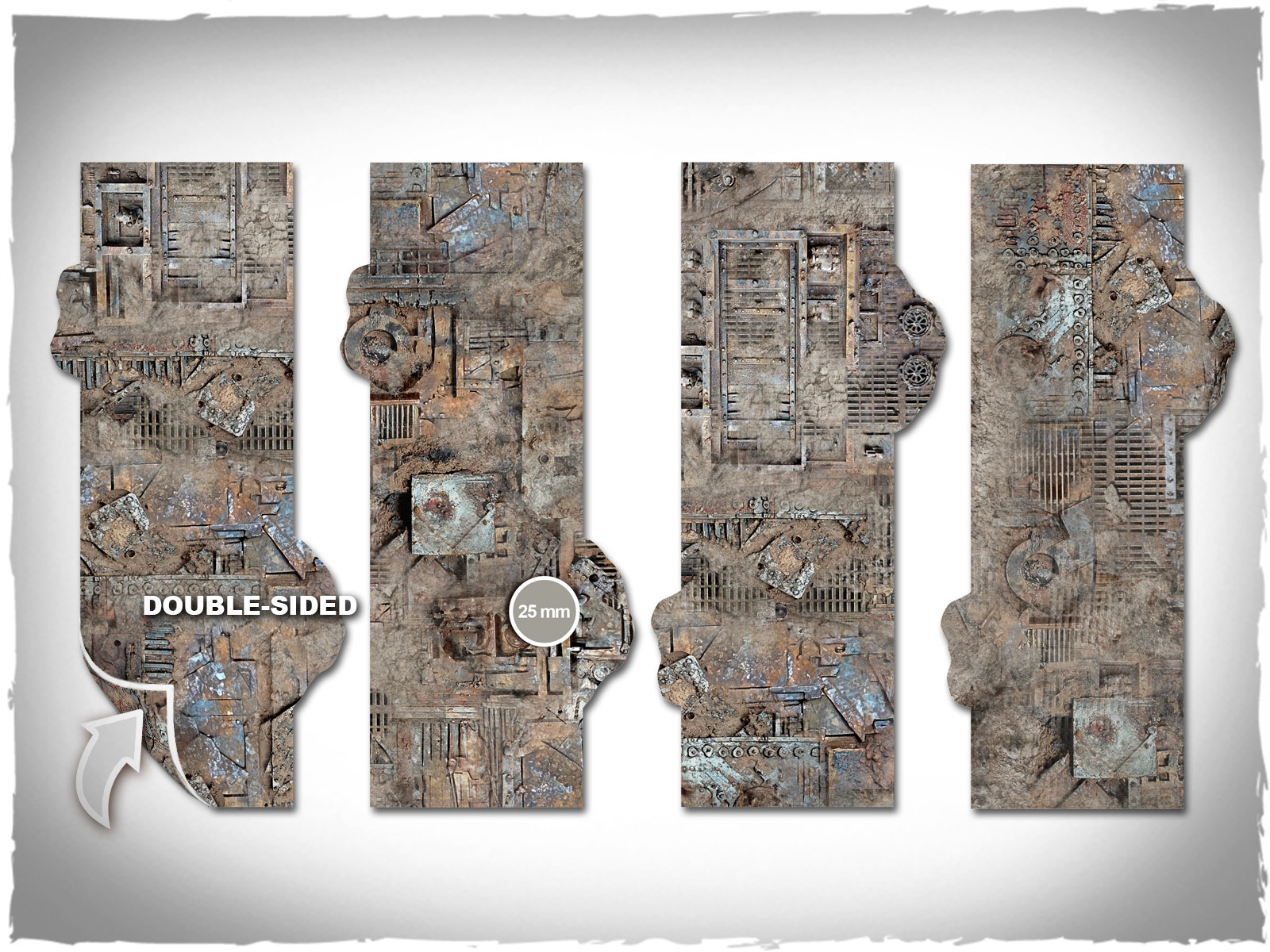 warhammer wh40k terrain footprints double sided mousepad neoprene orcs 4