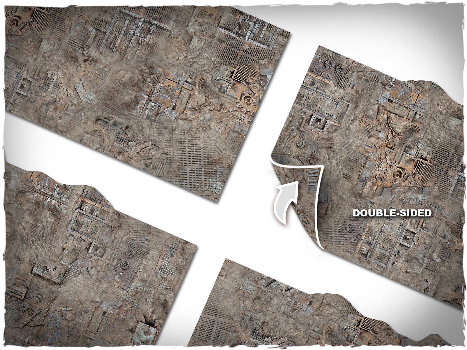 warhammer wh40k terrain footprints double sided mousepad neoprene orcs 6