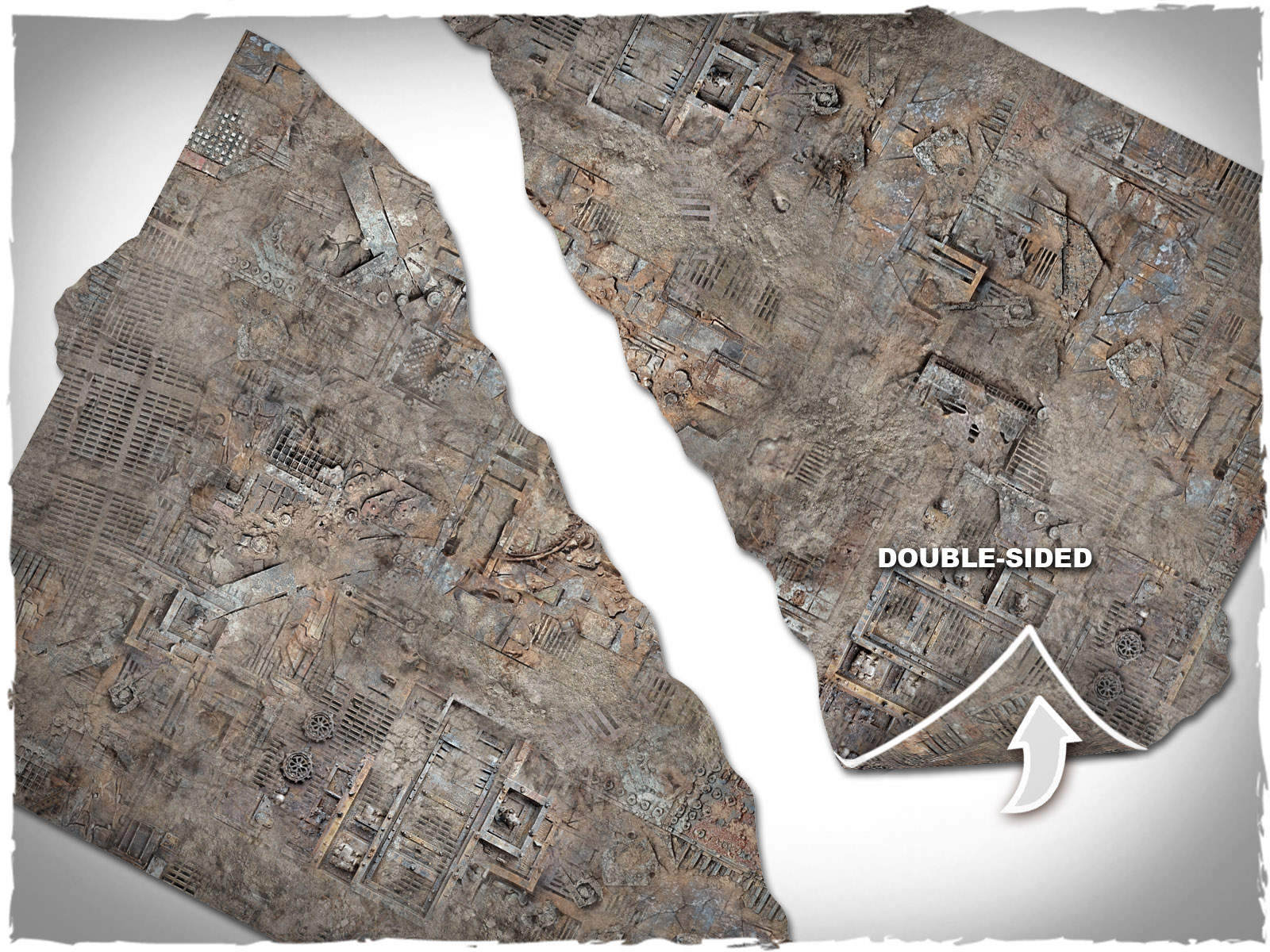 warhammer wh40k terrain footprints double sided mousepad neoprene orcs 7