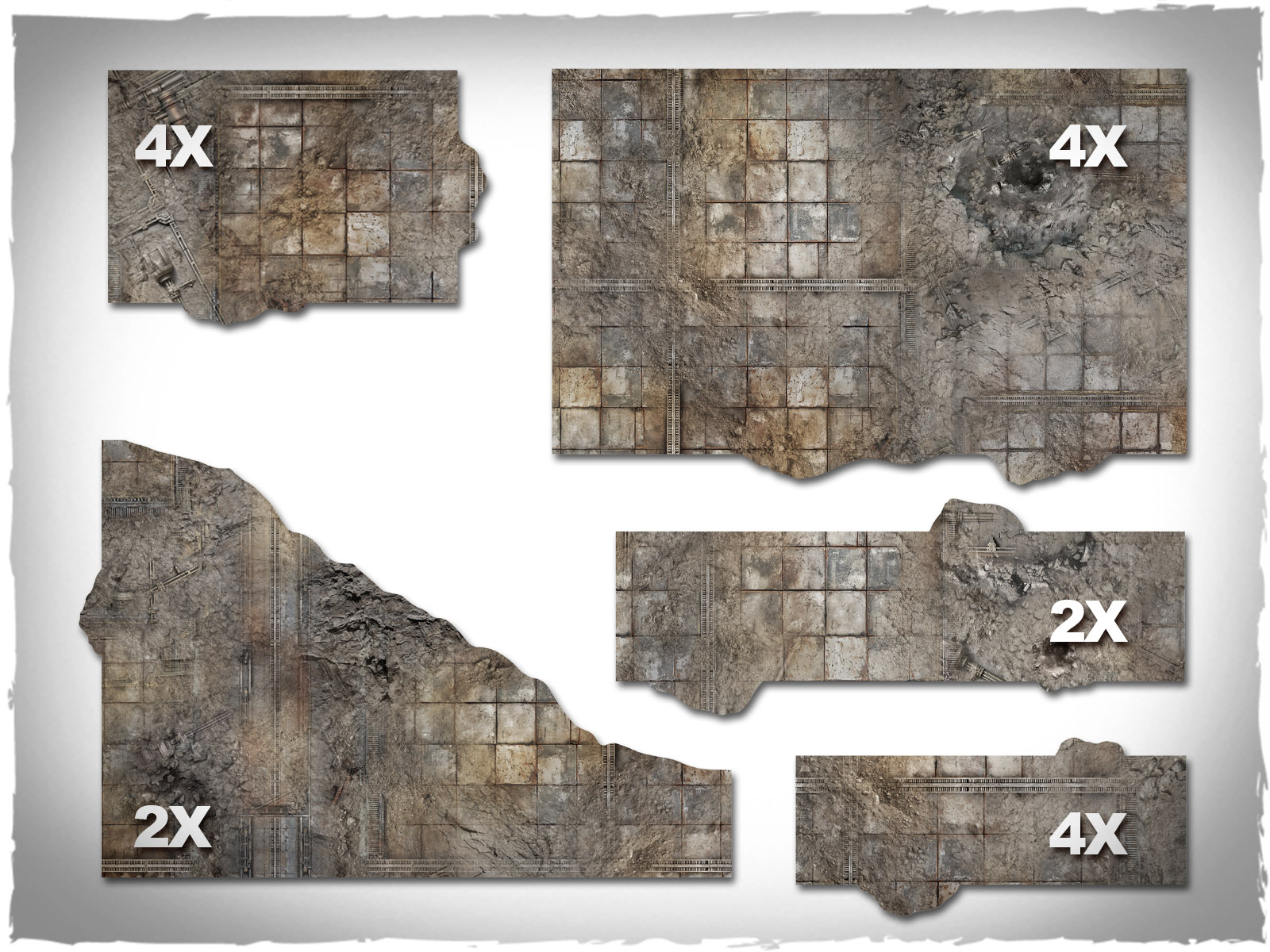 warhammer wh40k terrain footprints double sided mousepad neoprene sector imperialis 1