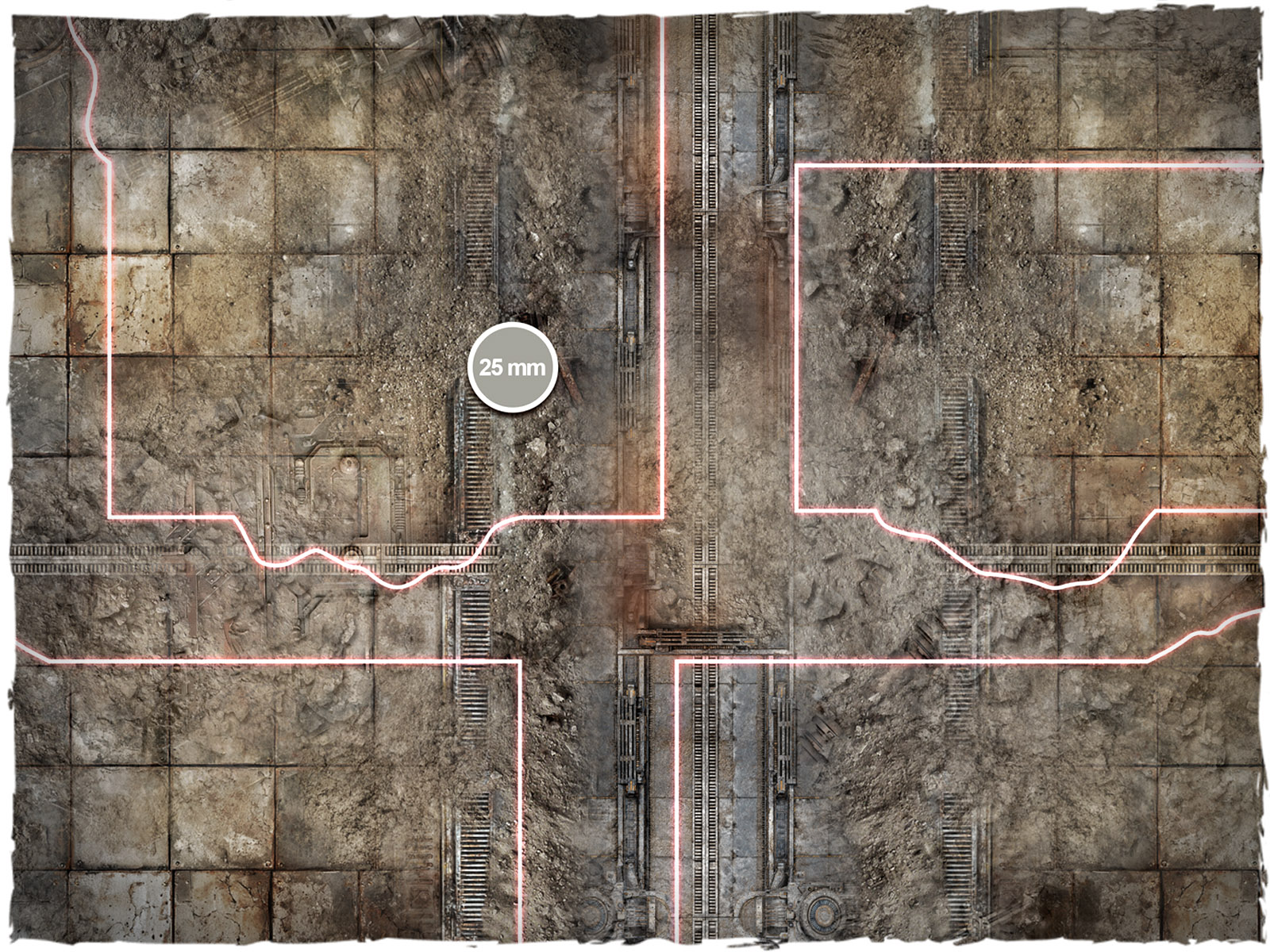 warhammer wh40k terrain footprints double sided mousepad neoprene sector imperialis 2