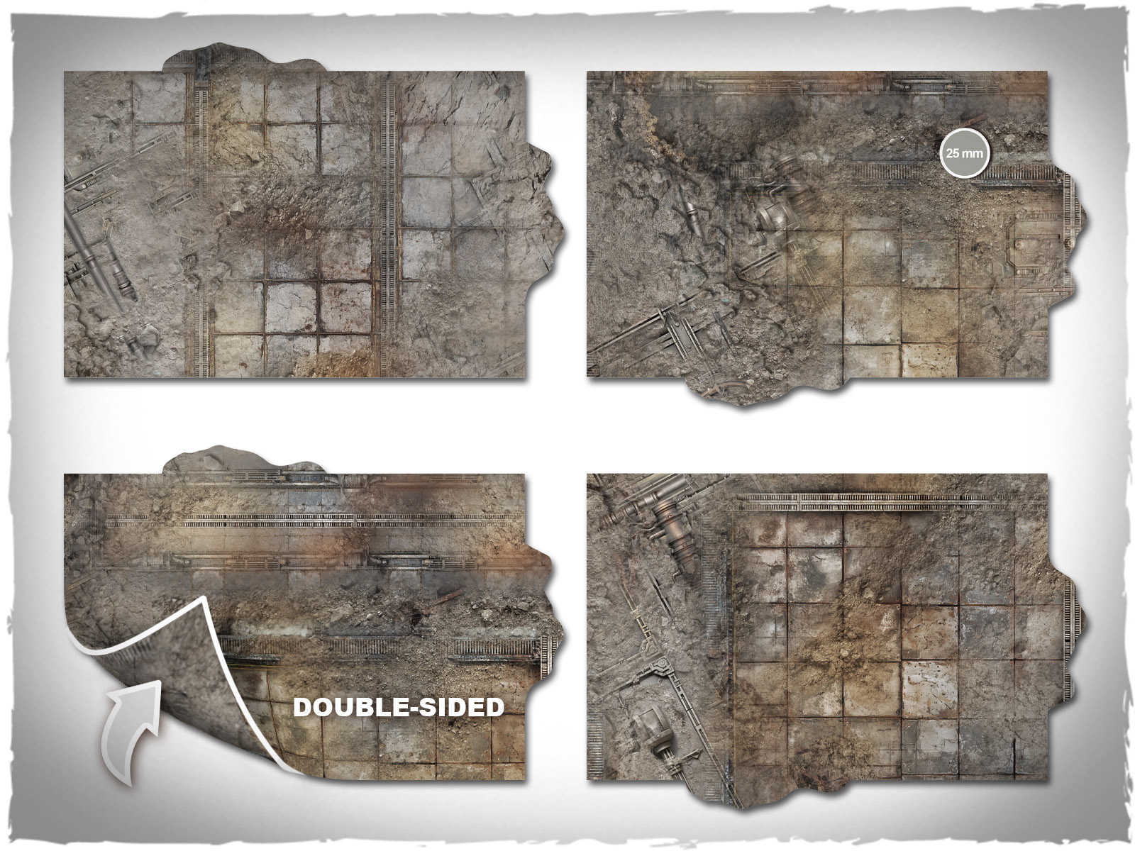 warhammer wh40k terrain footprints double sided mousepad neoprene sector imperialis 3