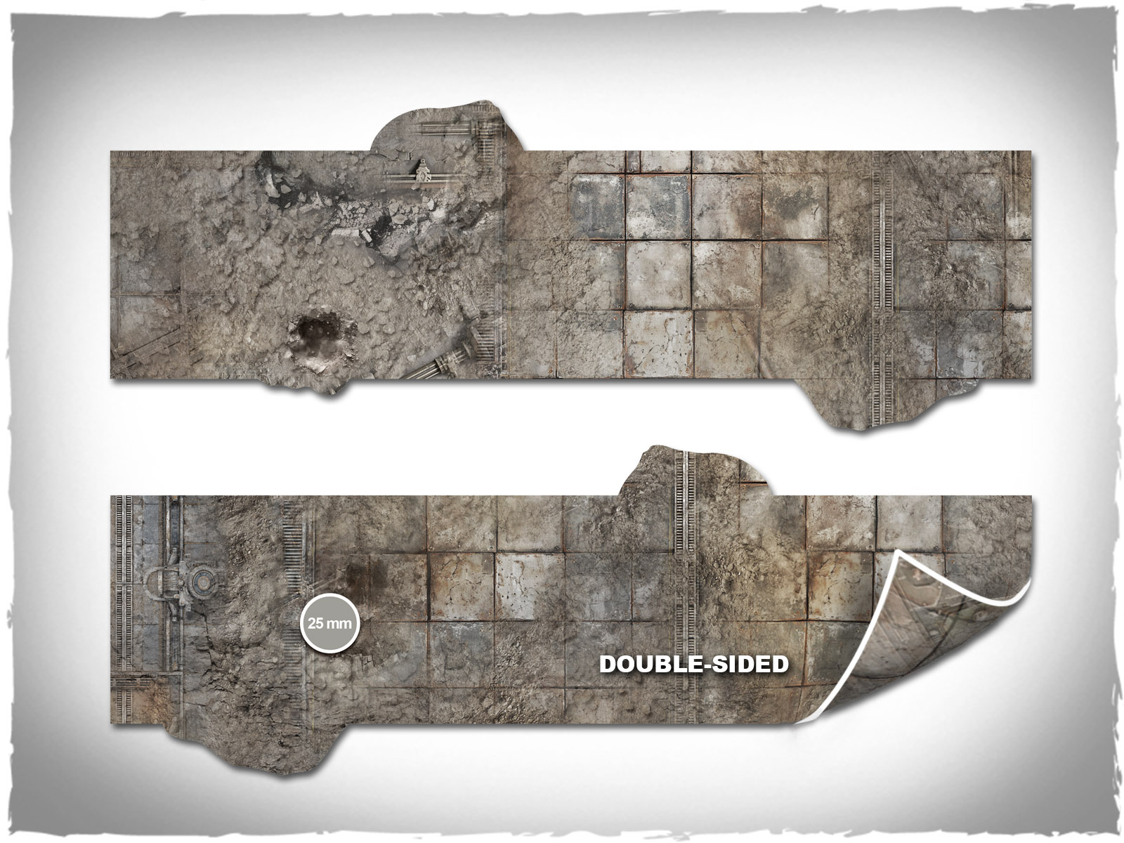 warhammer wh40k terrain footprints double sided mousepad neoprene sector imperialis 5