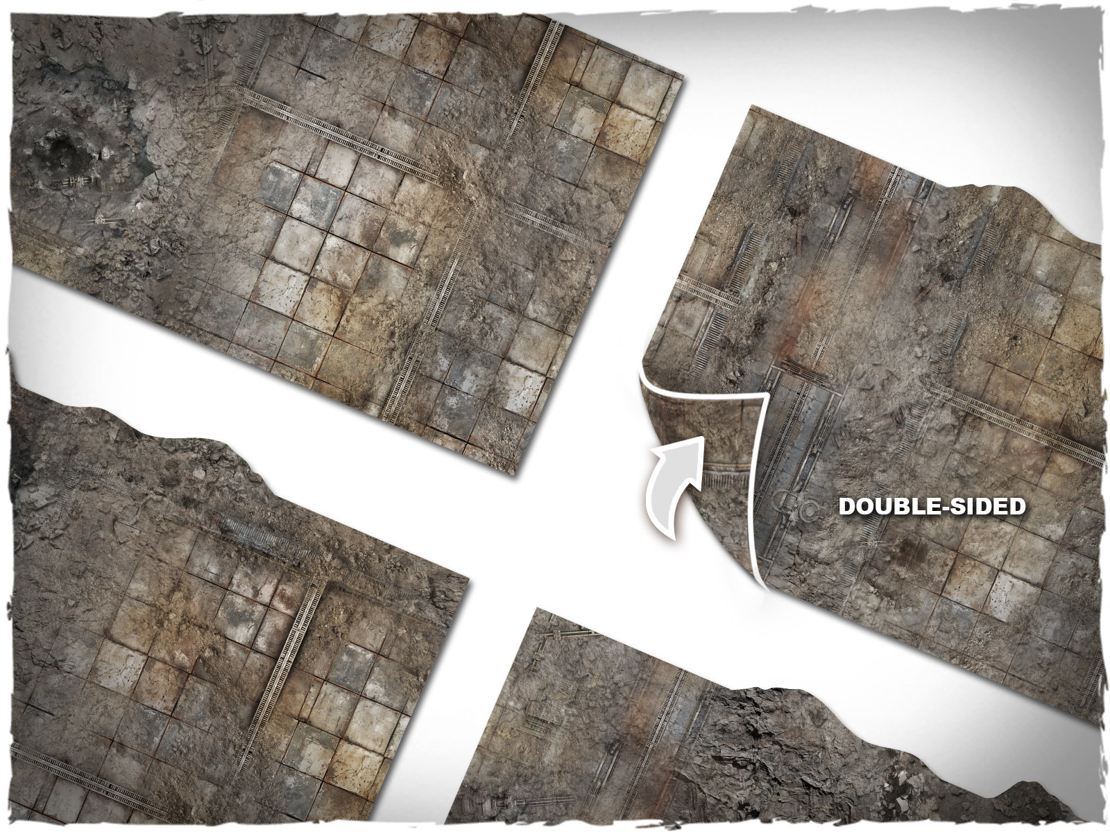 warhammer wh40k terrain footprints double sided mousepad neoprene sector imperialis 6