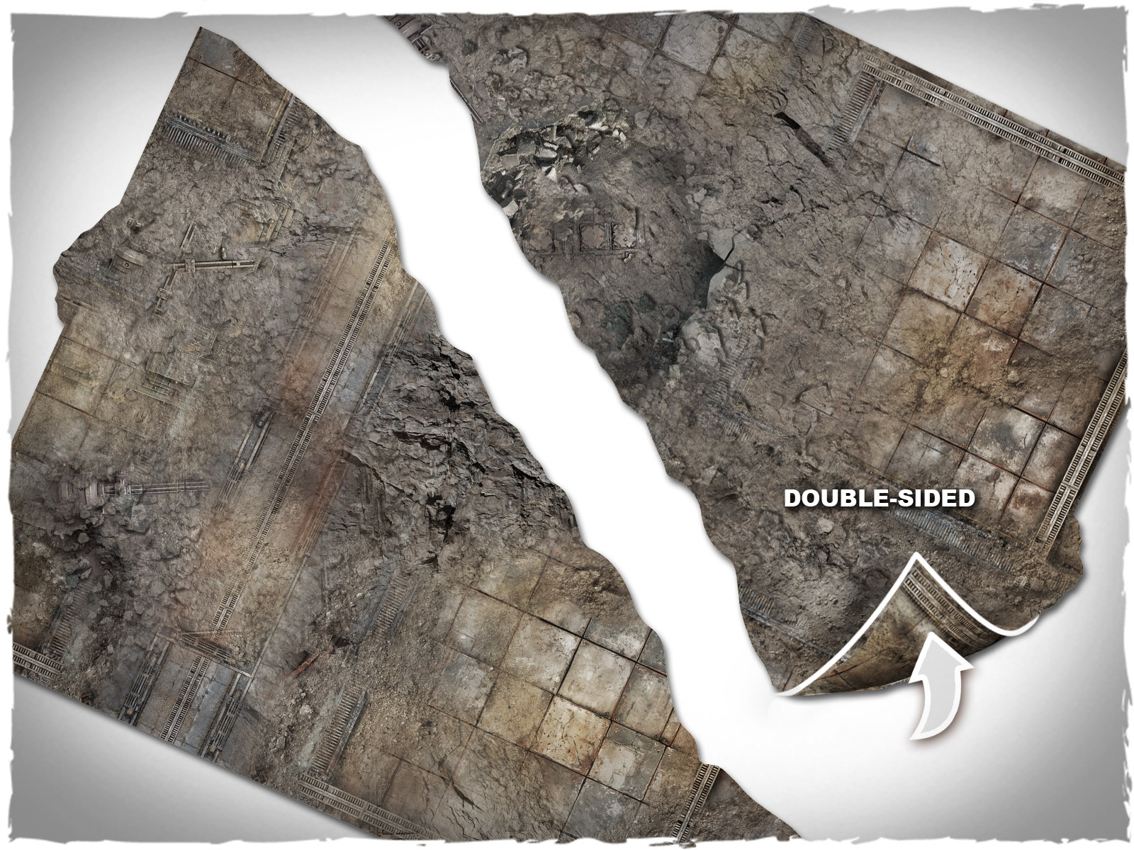 warhammer wh40k terrain footprints double sided mousepad neoprene sector imperialis 7